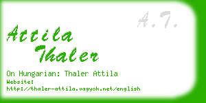 attila thaler business card